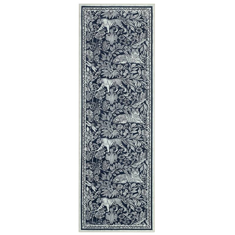 Forest Tiger Rugs Living Room Rug, Soft Washable Bedroom Rug, Low Pile Non-Slip Dining Room Home Office Carpet