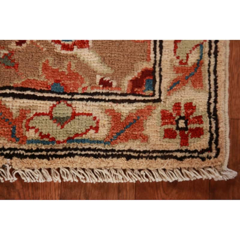 Brown Kazak Oriental Foyer Rug Hand-Knotted Wool Carpet - 2'0"x 3'0"