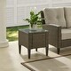 preview thumbnail 1 of 7, Rockport Outdoor Wicker Side Table - 20"x20"x22.25"