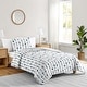 preview thumbnail 1 of 4, Woodland Arrow Collection Boy or Girl 2-piece Twin-size Comforter Set - Navy Blue Mint Grey and White