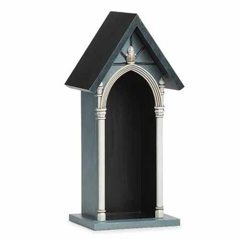 17" Flint Gray and White Decorative Figure Display