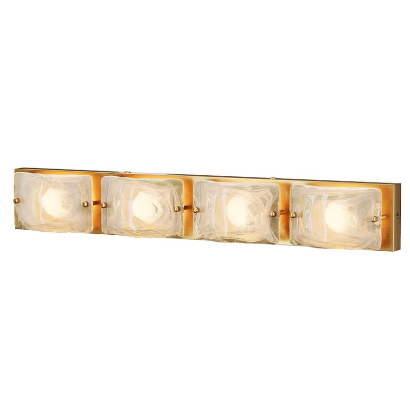 4 Tiles Cloud Glass Bathroom LED Vanity Light with 3CCT Adjustable - N/A