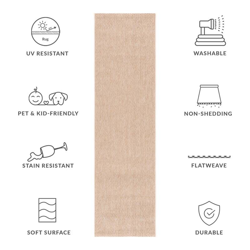 SAFAVIEH Sisal All-Weather Aoife Transitional Indoor/Outdoor Rug