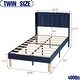 preview thumbnail 30 of 88, AUFANK Upholstered Platform Bed Frame with Headboard Wooden Slats Support