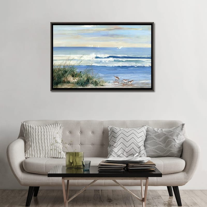 iCanvas "Beach Combers" by Sally Swatland Framed