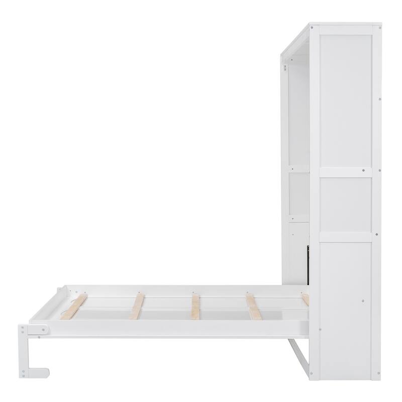 Merax Murphy Bed Wall Bed with Shelves