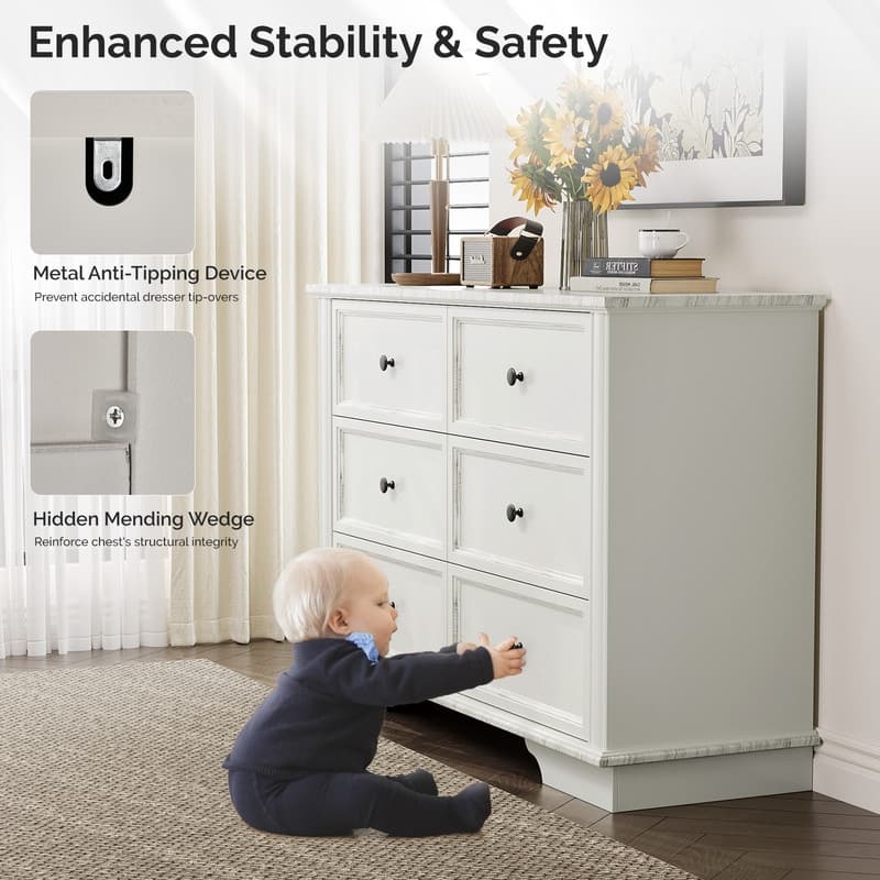 MDF Spray Paint Five-Drawer Cabinet (1Pc)