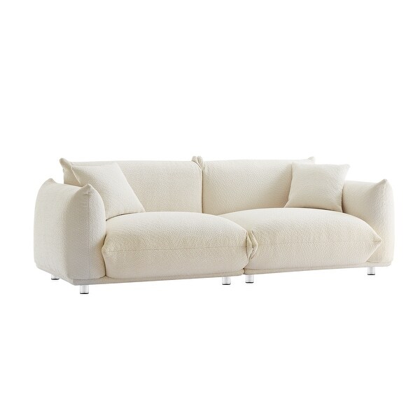 84" Oversized Loveseat Sofa With Storage & Charging - Modular Couch With USB, Type-C & Wireless Charging, Dark Grey