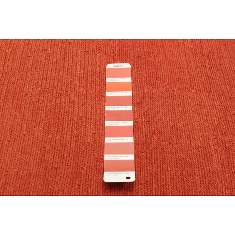 ECARPETGALLERY Flat-Weave Kashkuli Red Wool Tapestry Kilim - 6'4 x 8'1