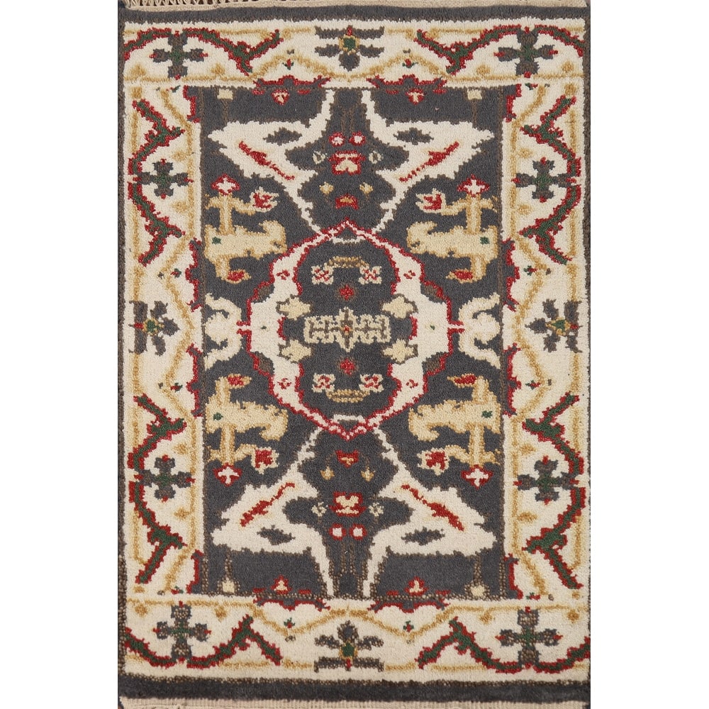 Oushak Oriental Foyer Rug Handmade Wool Carpet - 2'0"x 3'0"