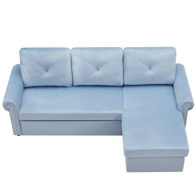 83" L-Shape Sectional Sofa with Storage Chaise