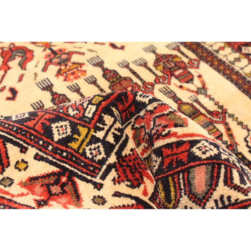 ECARPETGALLERY Hand-knotted Teimani Beige Wool Rug - 2'8 x 4'5