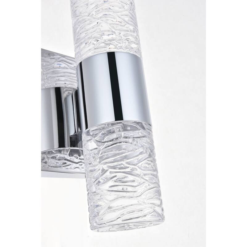 Elegant Lighting Vega 2 Light 9" Tall Integrated LED Bathroom Sconce