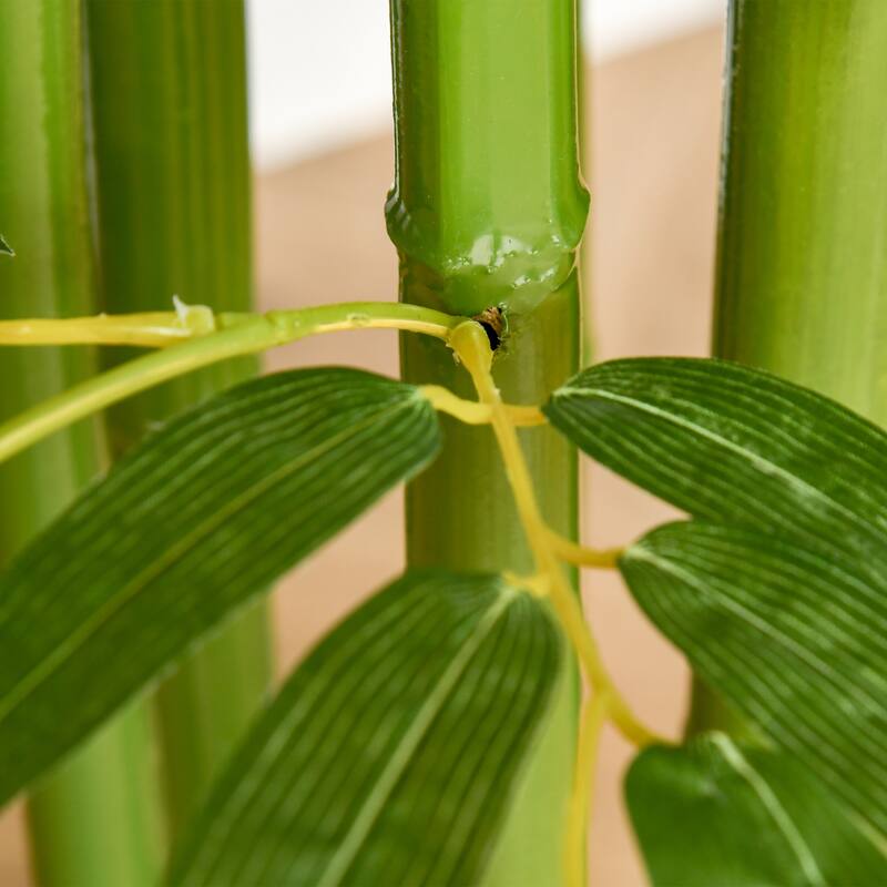 4.5FT Artificial Bamboo Tree, Faux Decorative Plant in Nursery Pot