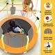 preview thumbnail 10 of 23, 55-inch Trampoline for Kids Indoor & Outdoor Small Toddler Trampoline with Basketball Hoop