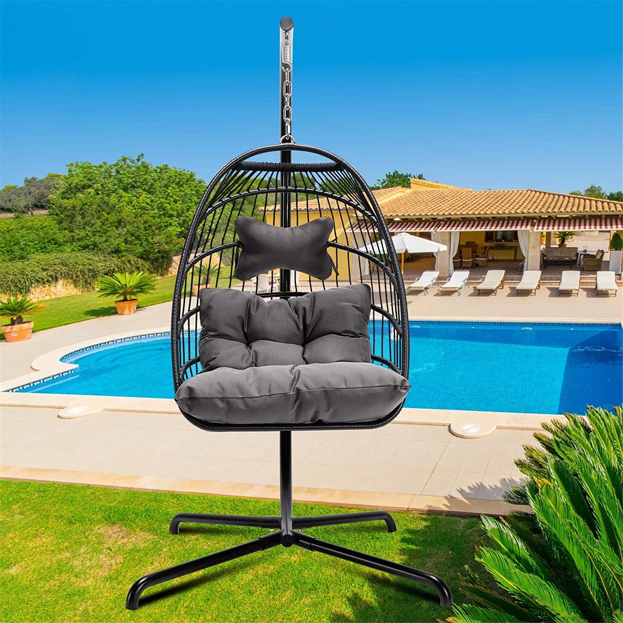 Garden & Patio Furniture Hanging Hammock Chair Swing Seat Toy Summer Outdoor Fun 