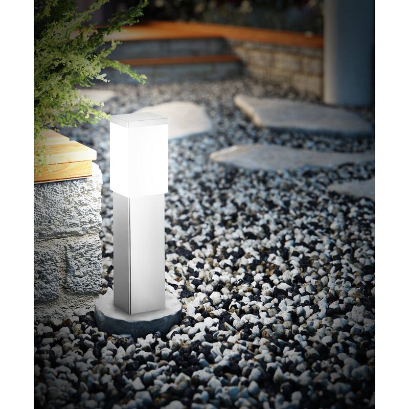 Baffin 1-light Stainless Steel Outdoor Path Light by Havenside Home - Stainless Steel