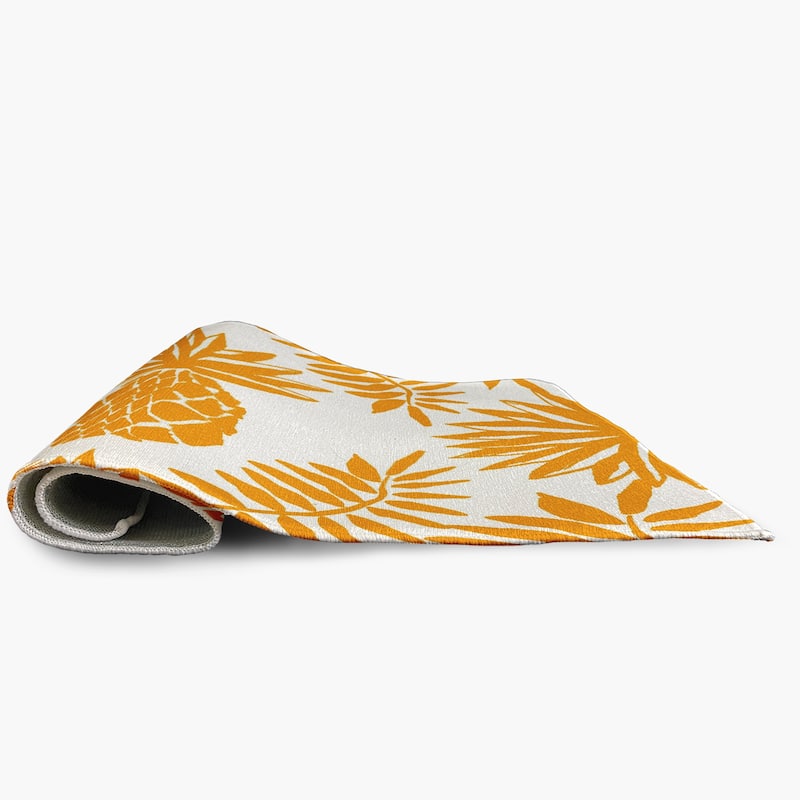 Pineapple Leaves Spring Chenille Indoor/Outdoor Rug
