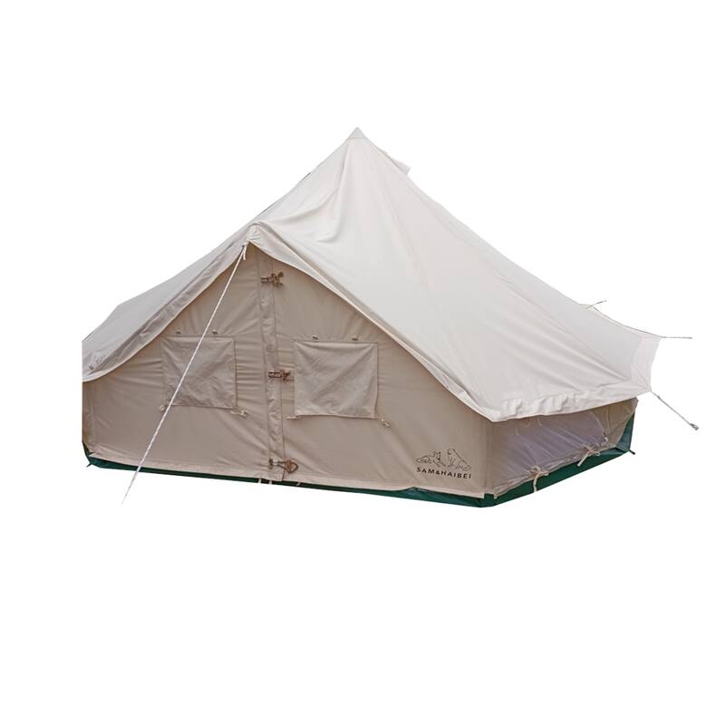 Canvas Tent Bell Tent Glamping, 4 Seasons Yurt Tent for Camping