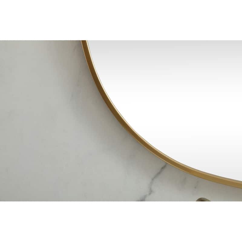 Indigo Home Metal Frame Oval Mirror 36x60 Inch