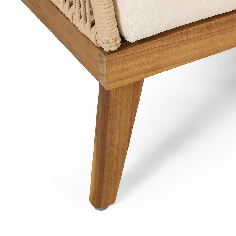Annisa Outdoor Acacia Wood Club Chair (Set of 2) by Christopher Knight Home