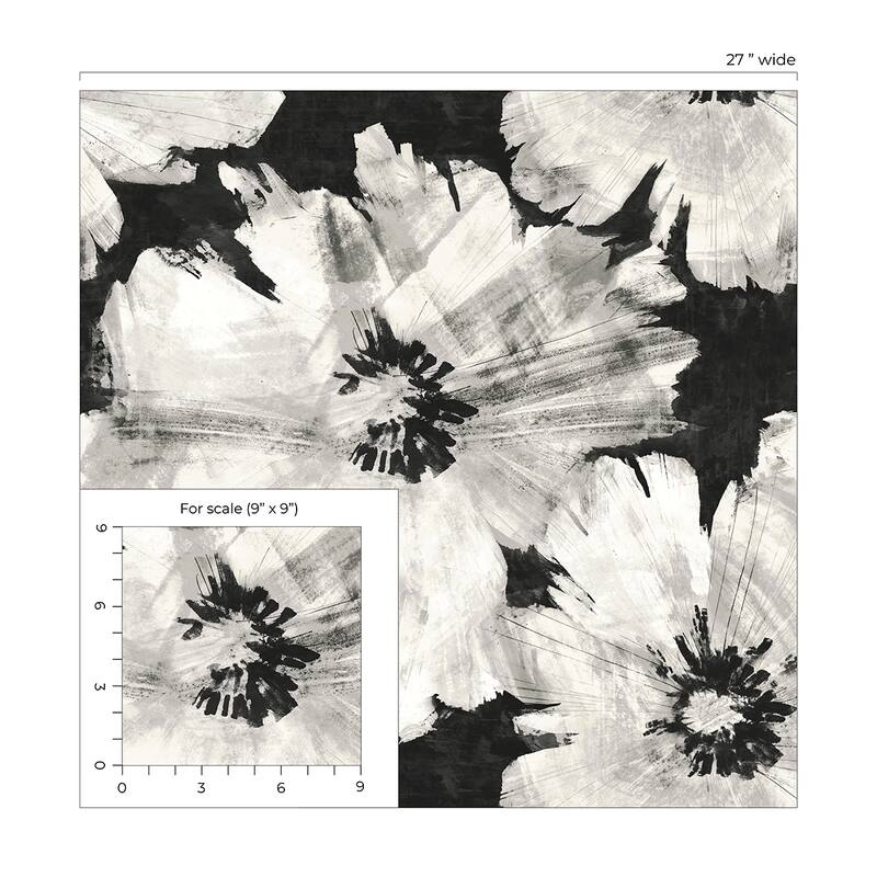 NextWall Graphic Floral Peel and Stick Wallpaper - 27 in. W x 18 ft. L