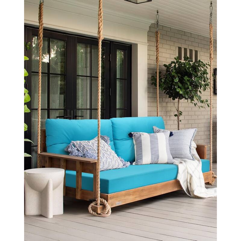 WINSOON 46 x 26 Inch Outdoor Loveseat Cushion Set Waterproof and Resistant