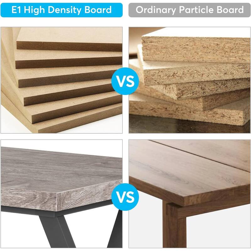 55" Modern Writing Desk with Z-Shaped Metal Legs, Heavy Duty