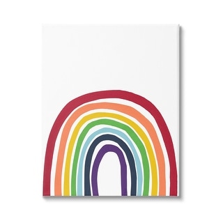 Stupell Whimsical Asymmetrical Rainbow Stripes Modern Kids Design ...