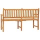 preview thumbnail 3 of 6, vidaXL 3-Seater Patio Bench with Table 59.1" Solid Teak Wood - 59.1" x 24.6" x 35.4"