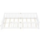 preview thumbnail 9 of 11, Queen Size Bed Floor Bed with Safety Guardrails and Door for Kids - Pine Wood Frame, Low-Profile Design, and Slat Support