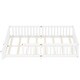 preview thumbnail 9 of 12, White Queen Floor Bed with Guardrails & Door - Ideal for Kids