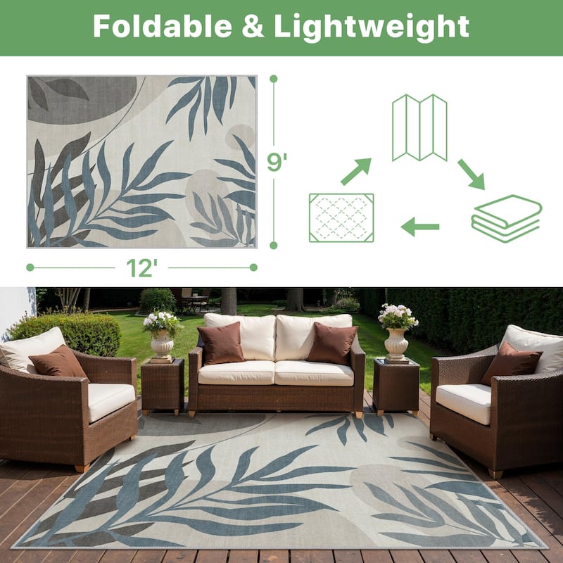 Mcow Bohemian Breeze Washable Indoor Outdoor Area Rug