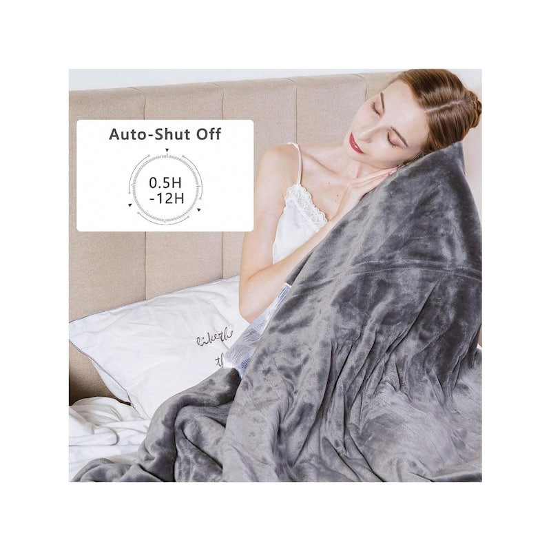 Electric Flannel King Queen Throw Heated Blanket