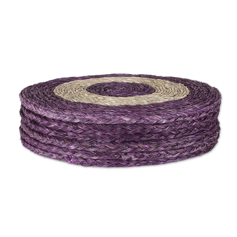 Novica Handmade Wine Aura Natural Fiber Placemats (Set Of 6)