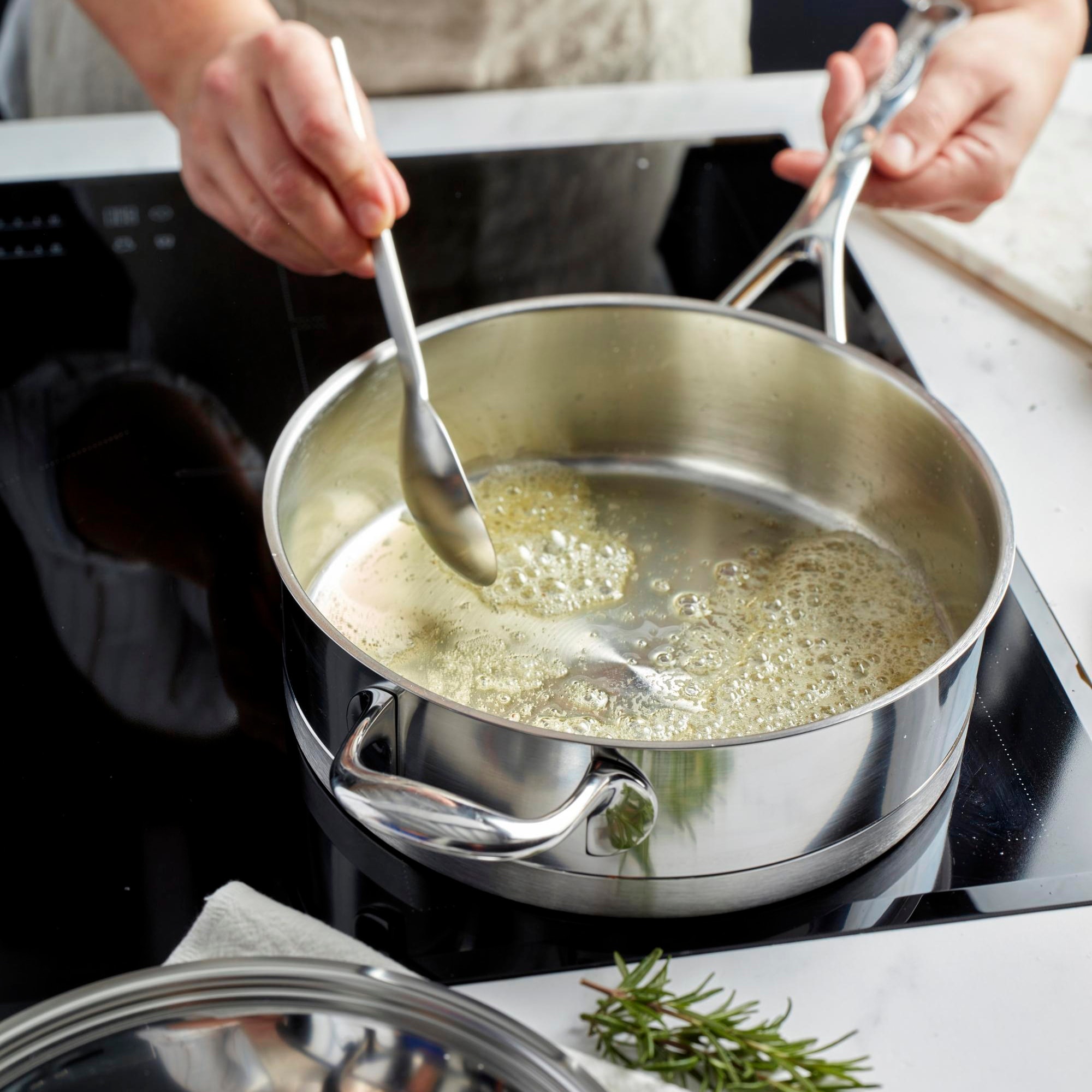 DEMEYERE Atlantis Stainless Steel Saute Pan - Overstock - 27540749