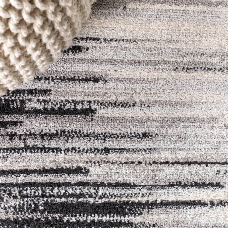 JONATHAN Y Shore Modern Half-Stripe Area Rug