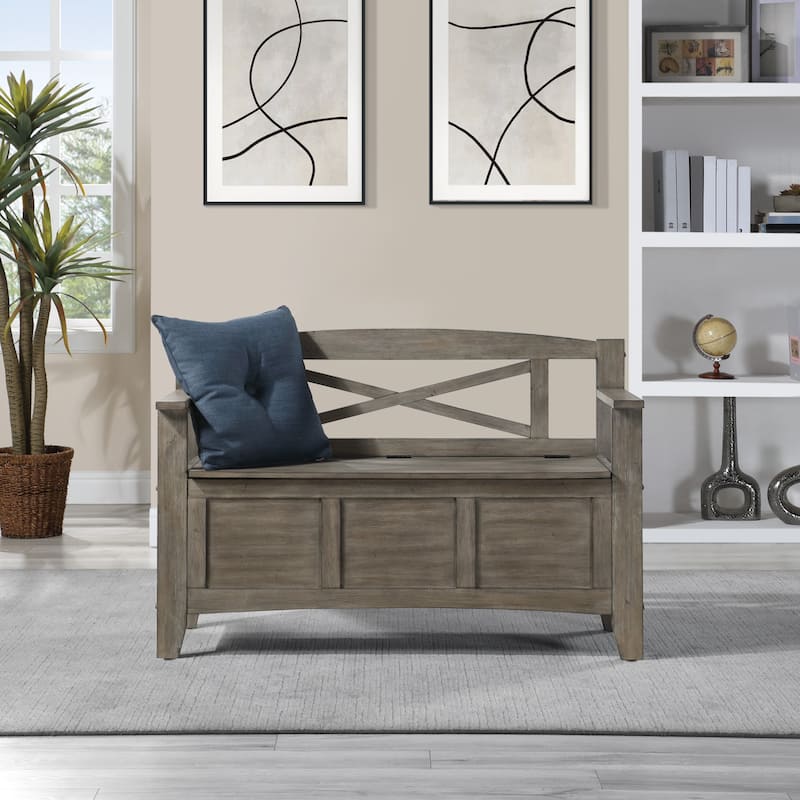 Entryway Bench with Flip Up Storage