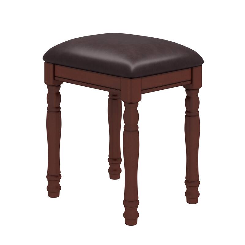 Vanity Desk with Adjustable Angle Mirror,Vanity Makeup Table and Cushioned Stool Set with Velvet Fabric Lining 5 Drawers