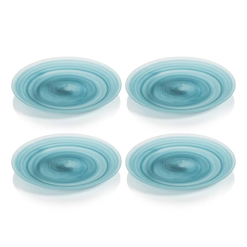 Barren Alabaster Glass Plates, Set of 4