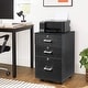 preview thumbnail 19 of 22, 3-Drawer Rolling Wood File Cabinet with Lock Black