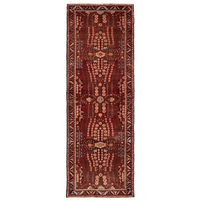 ECARPETGALLERY Hand-knotted Anadol Red Wool Rug - 3'3 x 9'4