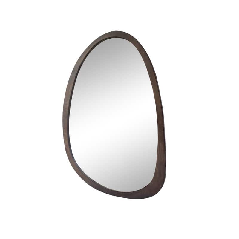 Irregular Mirror,Asymmetrical Wood Wall Frame Abstract Assymetrical Decorative Mirror