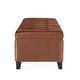 preview thumbnail 69 of 100, Mission Tufted Fabric Storage Ottoman Bench by Christopher Knight Home - 50.50"L x 18.75"W x 16.00"H