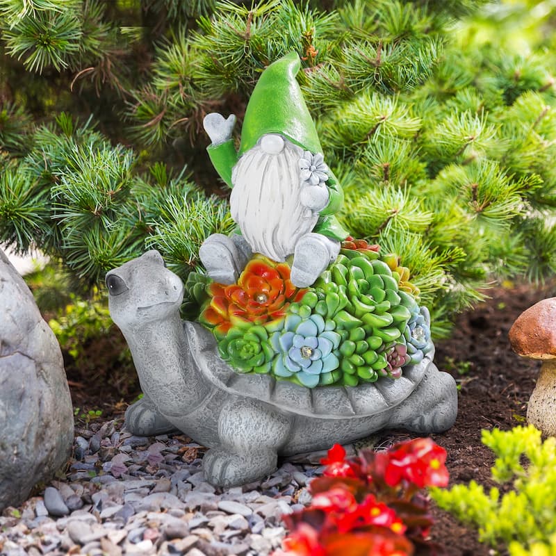 Solar Garden Outdoor Statues with LED Light