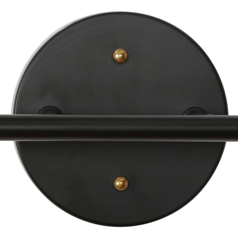 4-Light Modern Black Gold Bathroom Vanity Lights Linear Glass Wall Sconces - 27.5" L x 6" W x 11" H