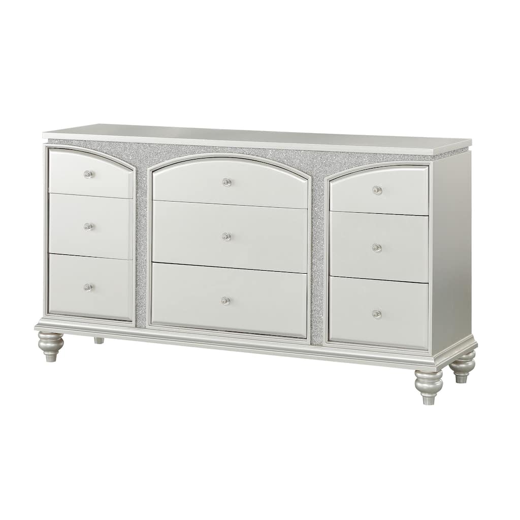Clarke Platinum 9-Drawer Dresser