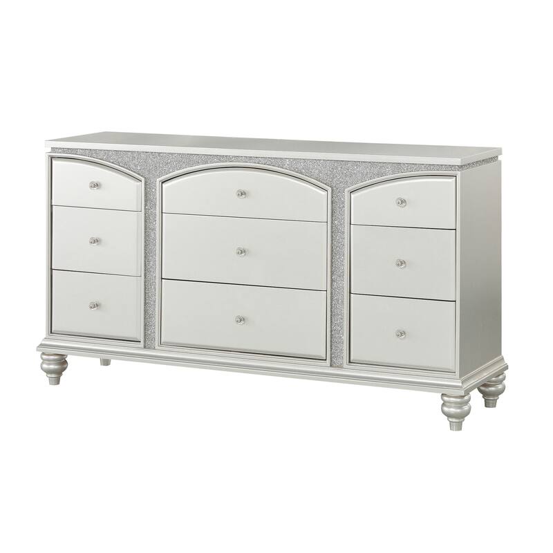Clarke Platinum 9-Drawer Dresser