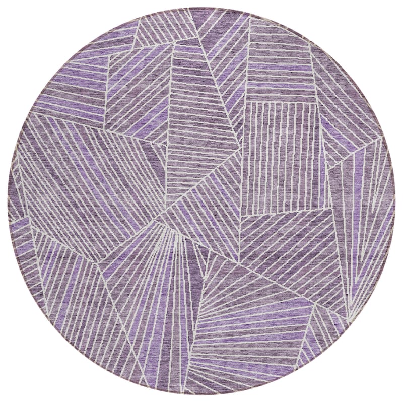 Machine Washable Indoor/ Outdoor Chantille Modern Mosaic Rug