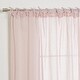 preview thumbnail 18 of 39, Aurora Home Textured Faux Linen Tie Top Curtain Panel Pair - 84" & 96"